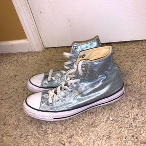 blue metallic converse size WO 9